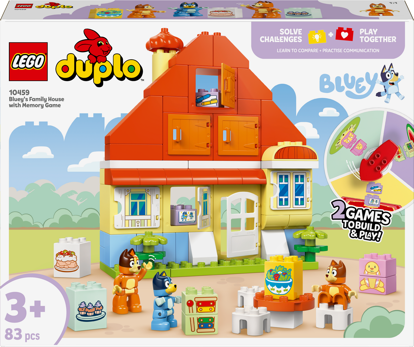 LEGO House of Bluey und ihre Familie mit Memory-Spiel 10459 Duplo Bluey Vorbestellung: 1. August)