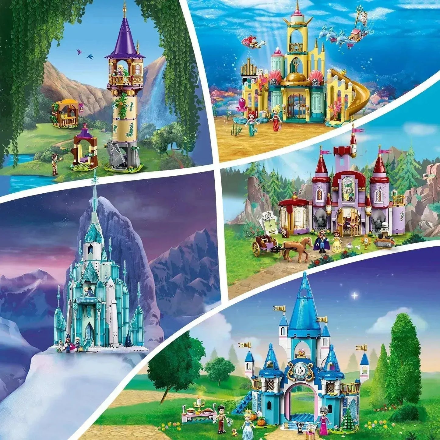 LEGO Het Disney kasteel van Assepoester en de knappe prins 43206 Disney