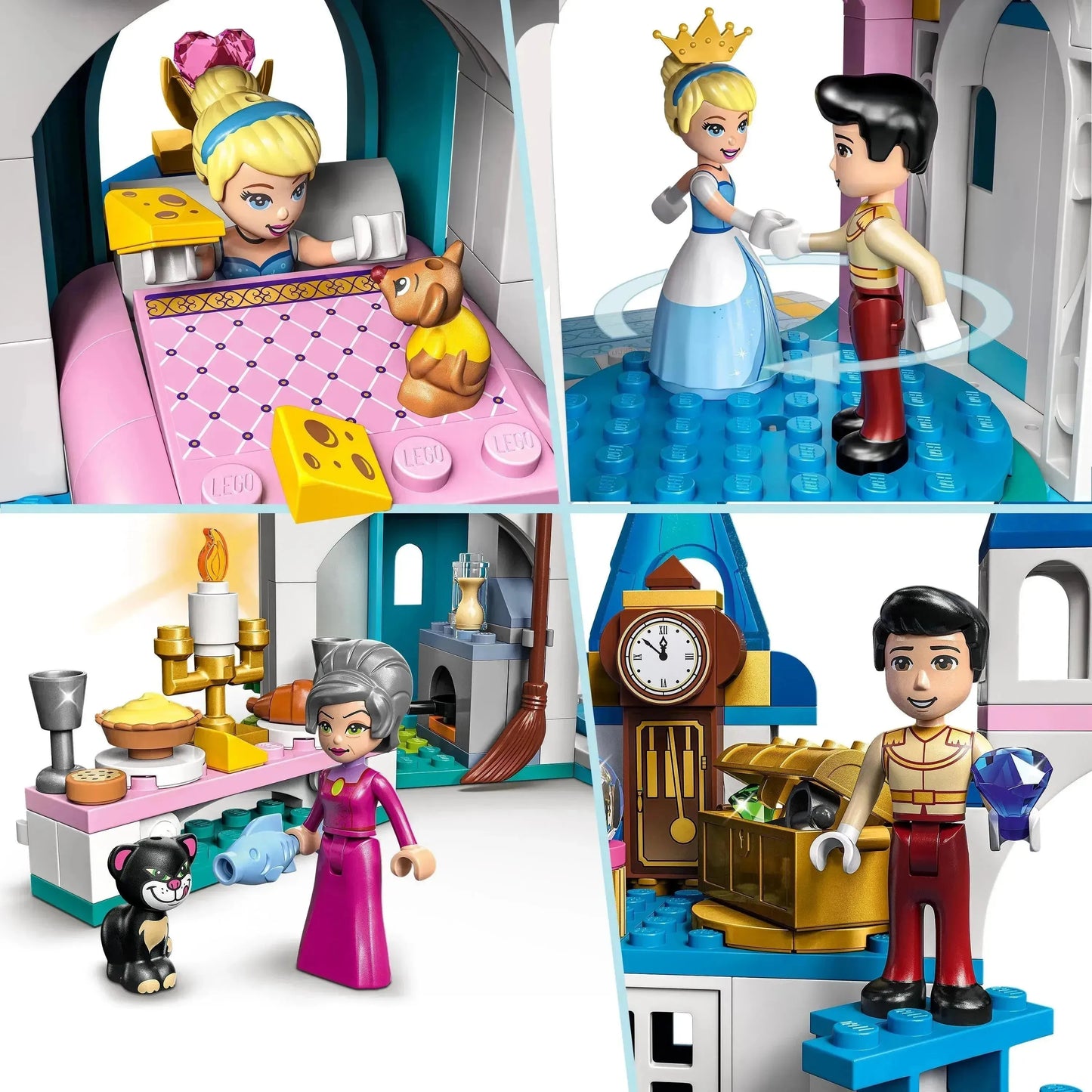 LEGO Het Disney kasteel van Assepoester en de knappe prins 43206 Disney