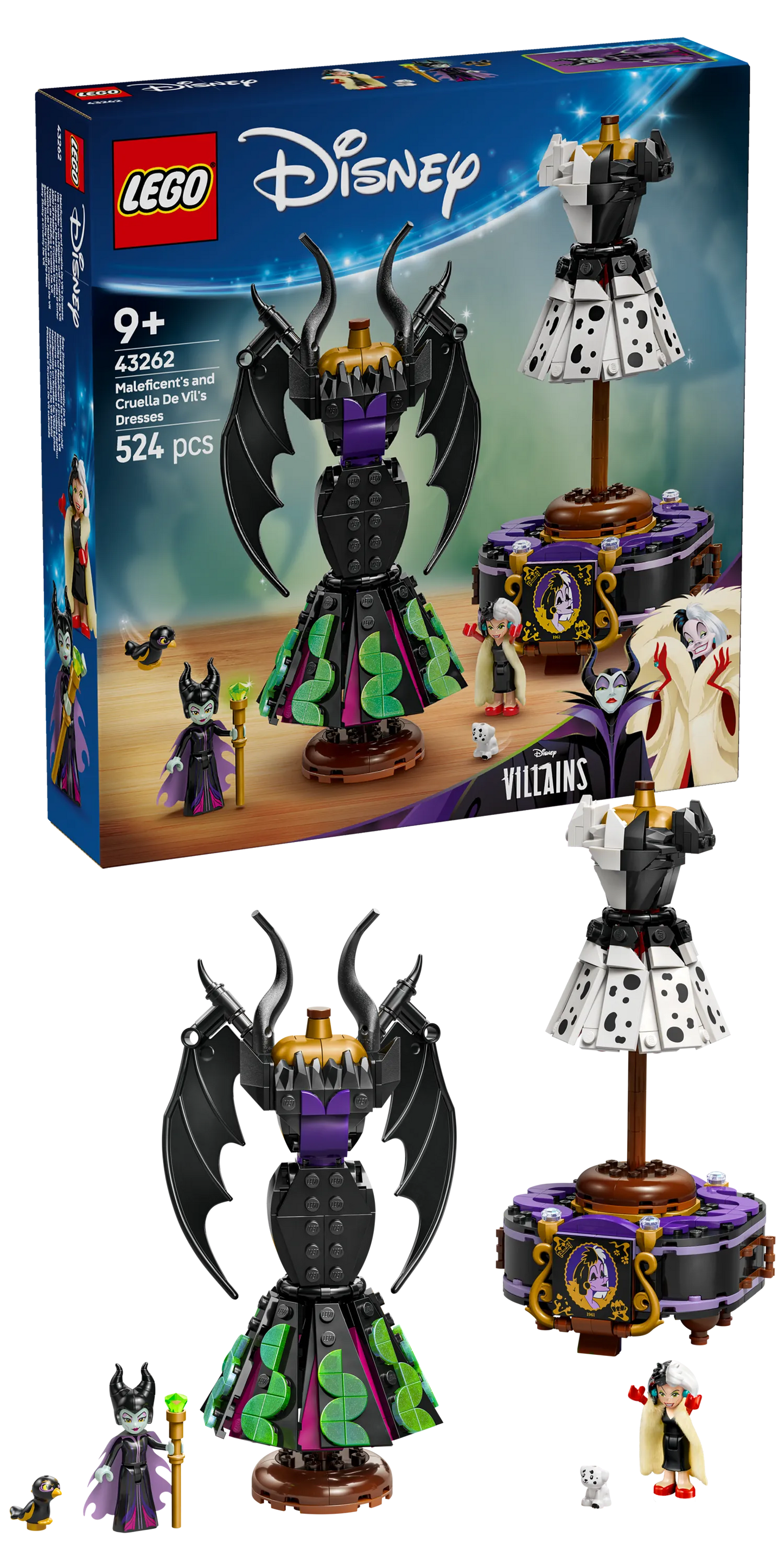 LEGO De jurken van Maleficent en Cruella De Ville 43262 Disney
