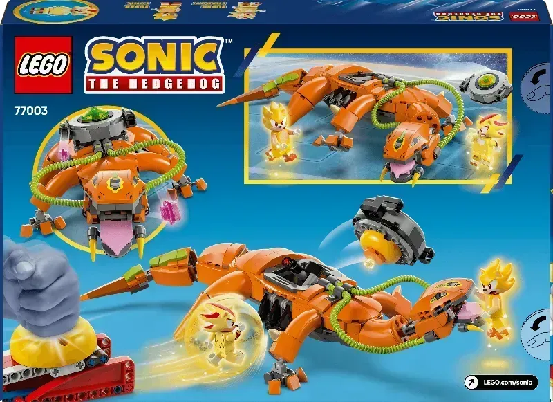 LEGO 77003 Super Shadow vs. Biolizard, De ultieme Sonic-strijd!
Beleef de spanning van de Sonic the Hedgehog-wereld met de LEGO 77003 Super Shadow vs. Biolizard set! Dit epische bouwset bevat maar liefst 419 onderdelen en is perfect voor fans vanaf 9 jaar. Bouw de indrukwekkende Biolizard en neem het op tegen de machtige Super Shadow!