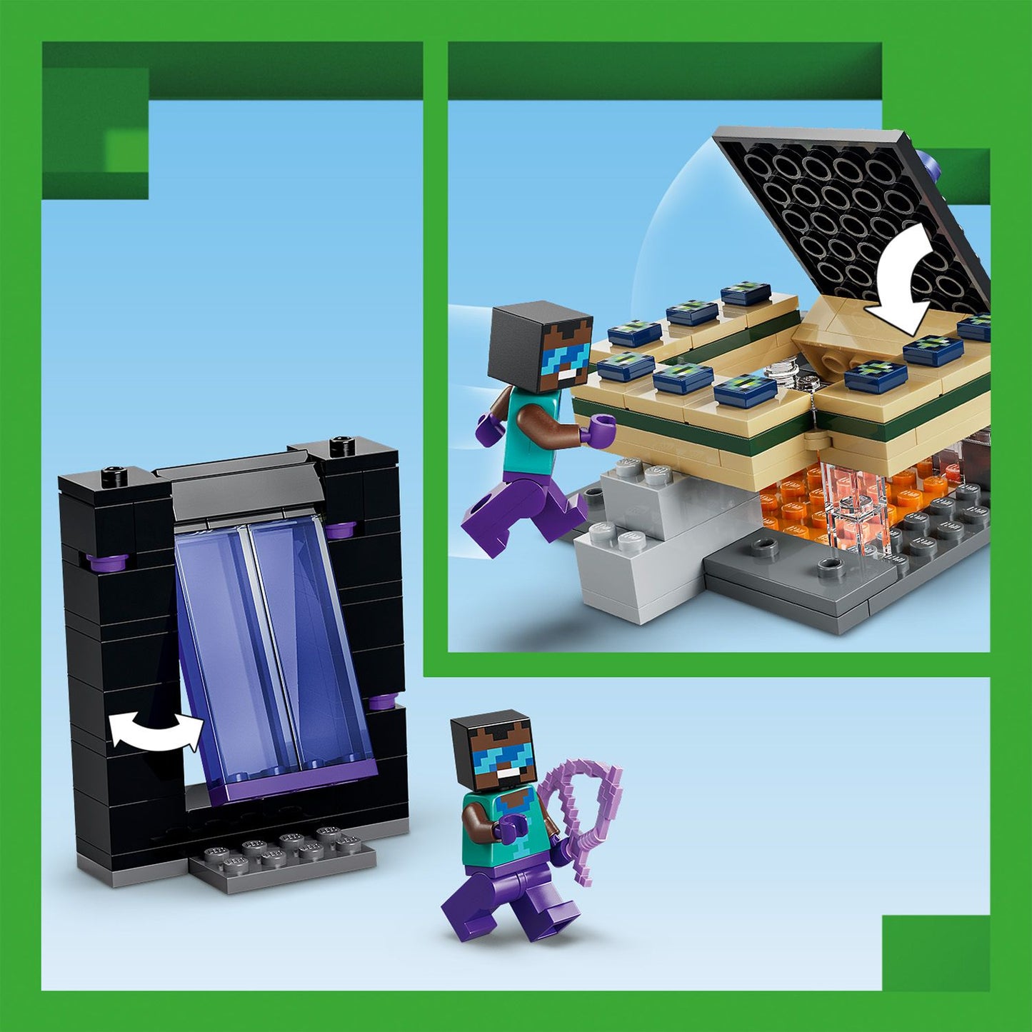 LEGO® Minecraft® Reis naar de Nether en het End-Portaal - Gamingset - Bouwspeelgoed - Cadeau - 21584