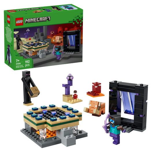 LEGO® Minecraft® Reis naar de Nether en het End-Portaal - Gamingset - Bouwspeelgoed - Cadeau - 21584