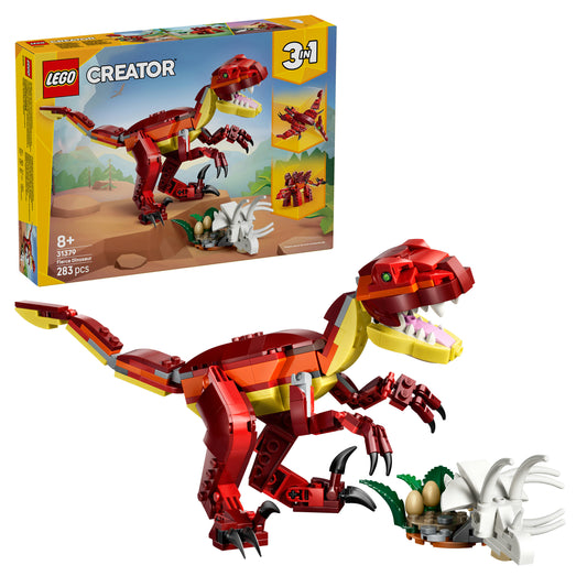 LEGO® Creator 3in1 Woeste Dinosaurus - Bouw Om tot Velociraptor, Stegosaurus of Pterosaurus - 31379