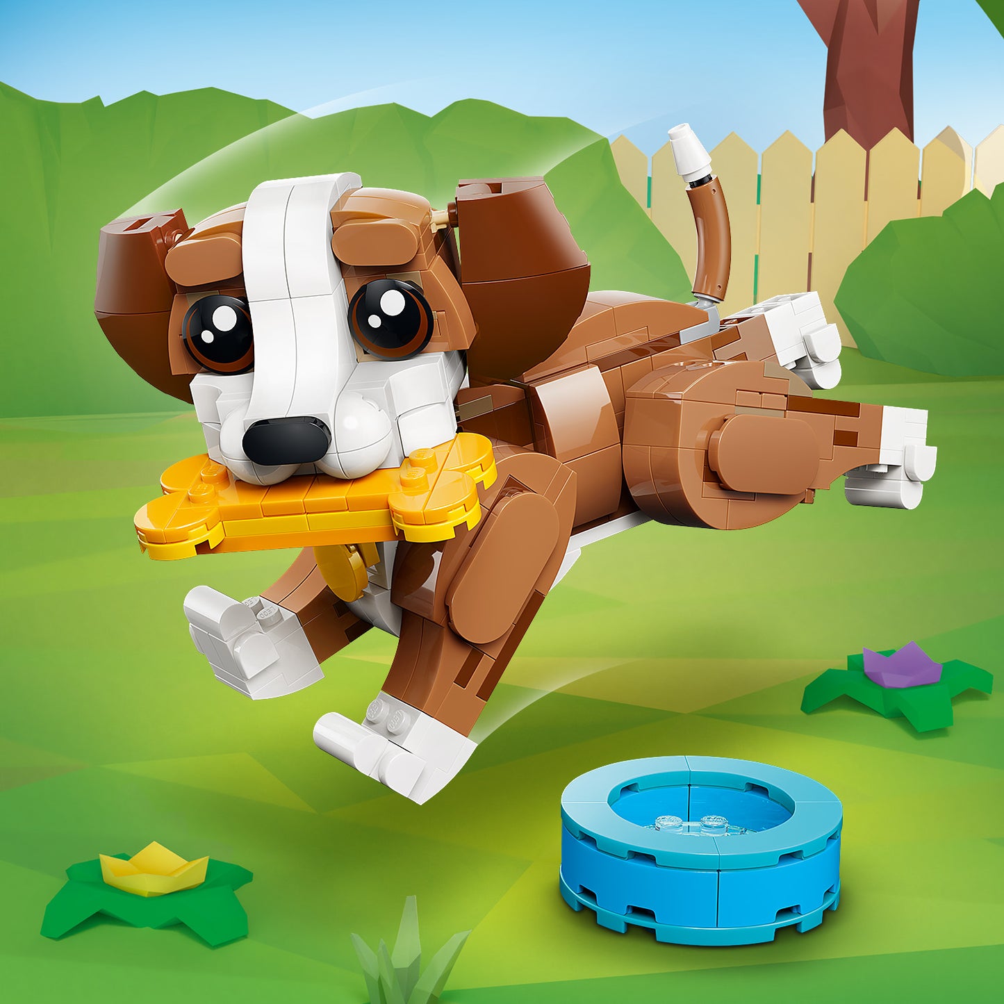 LEGO® Creator 3in1 Schattige dieren: Speelse Puppy - Dierenset - Bouw Om tot Eekhoorn of Eend - 31382