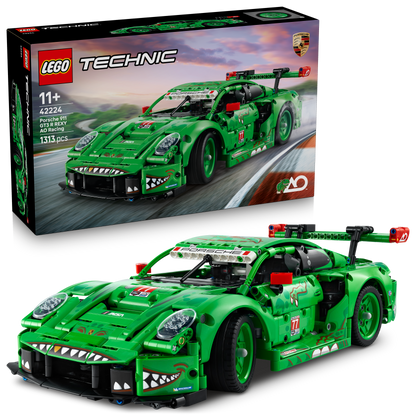 LEGO Technic Porsche 911 GT3 R REXY AO Racing Auto Bouwpakket met speelgoed voor Kinderen 42224