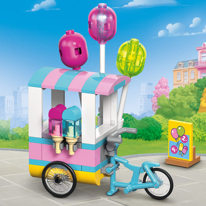 LEGO® Friends IJsjes- en Ballonnenkraam - Fantasiespeelgoed - 2 Minipoppetjes, Ballonnen en Fiets - 42692