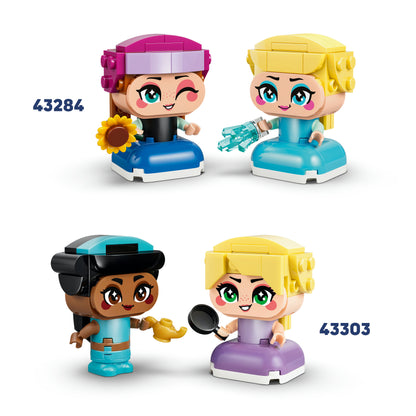 LEGO Disney Princess Mini Belle en Tiana met Kasteel Bouwbaar Speelgoed met Poppetjes 43291