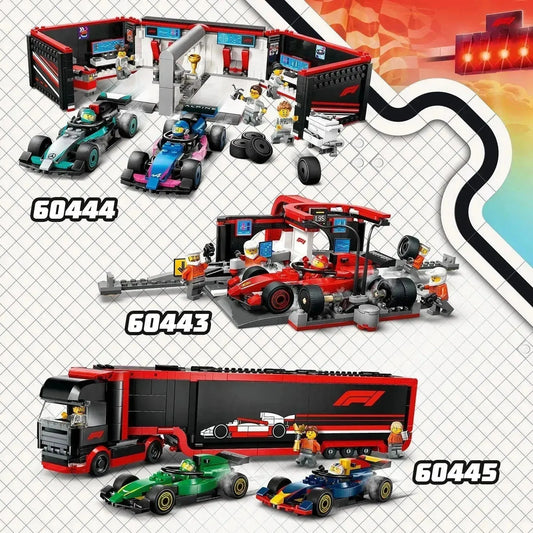 LEGO Formel 1 Kombi-Angebot: 60444, 60443 &amp; 60445 Teile Formel 1 Autos