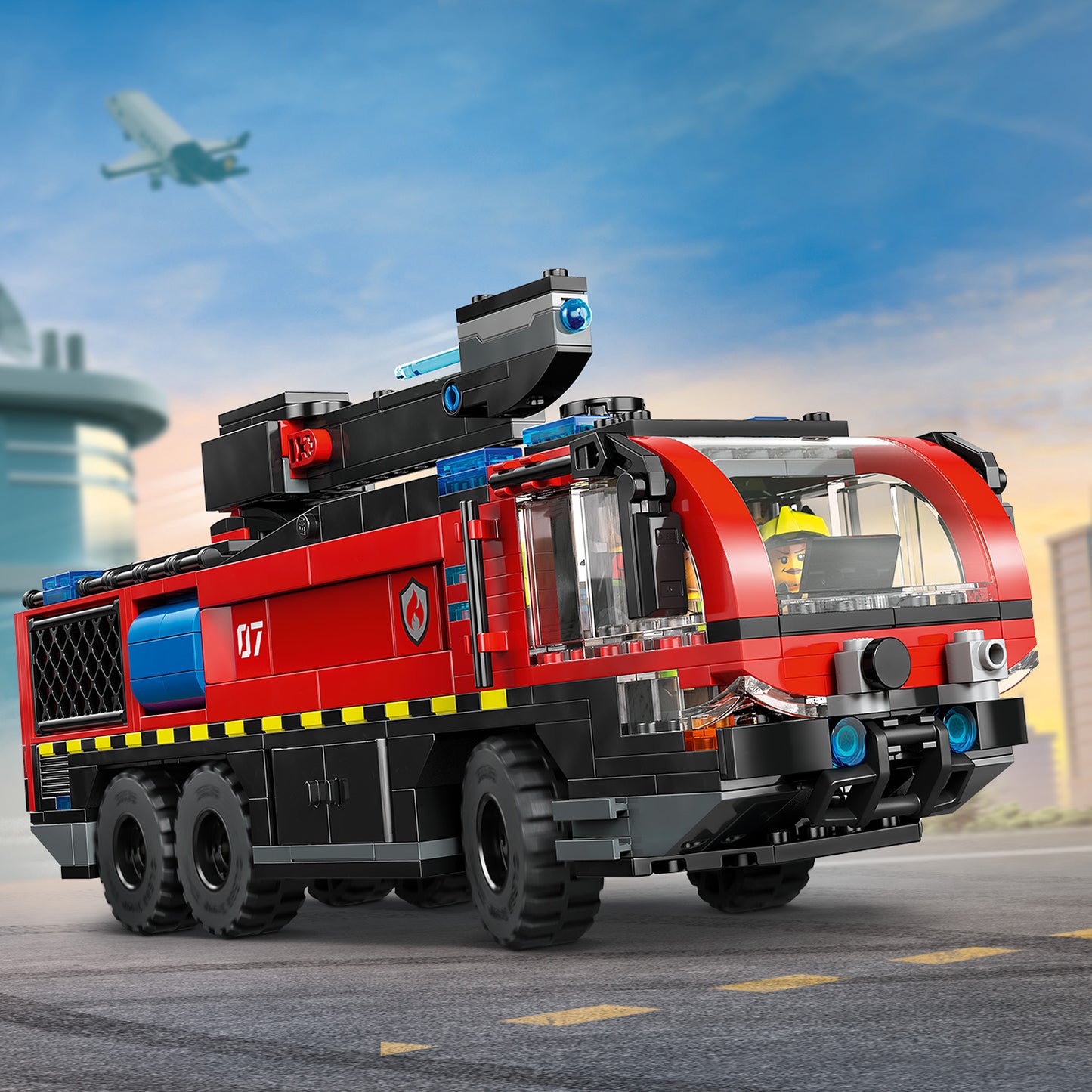 LEGO® City Luchthaven Brandweertruck - Bouwset met Reddingsvoertuig voor Jongens en Meisjes Vanaf 7 Jaar - 60499