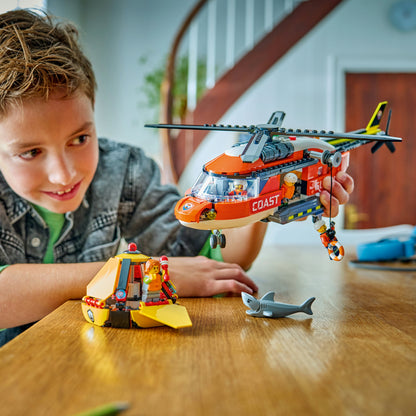 LEGO® City Kustwacht Helikopter - Bouw- en Speelset - Hulpdienstvoertuig - Speelgoed met 4 Minifiguren - 60503