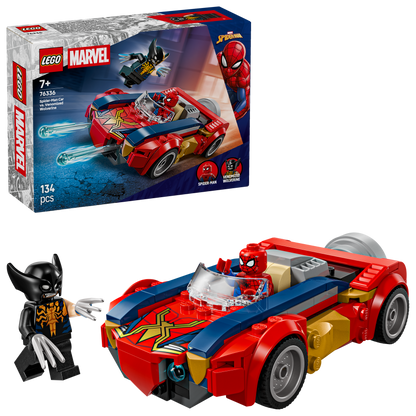 LEGO Marvel Spider-Man Auto vs. Venomized Wolverine Superheld Speelgoed voor Kinderen 76336