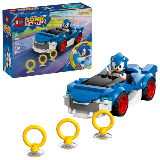 LEGO Sonic the Hedgehog Sonic: Speedster Lightning - Auto Bouwpakket voor Kinderen - 77117
