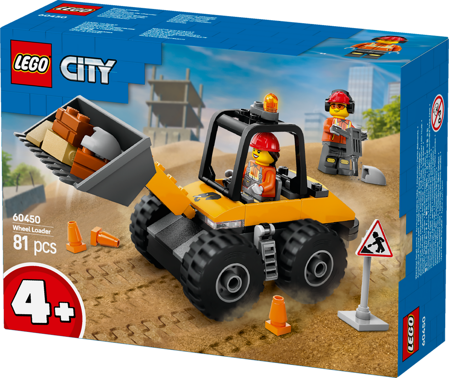 LEGO Yellow Wheel Loader Excavator 60450 City