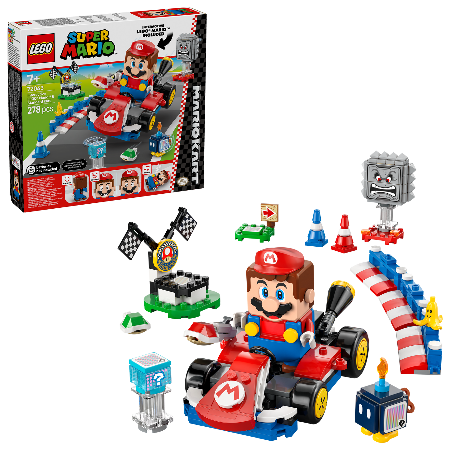 LEGO Mario Kart™ – Interactieve LEGO® Mario™ en standaardkart 72043 SuperMario