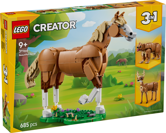 LEGO Prachtig paard 31166 Creator 3 in 1 (Pre-Order: augustus 2025)