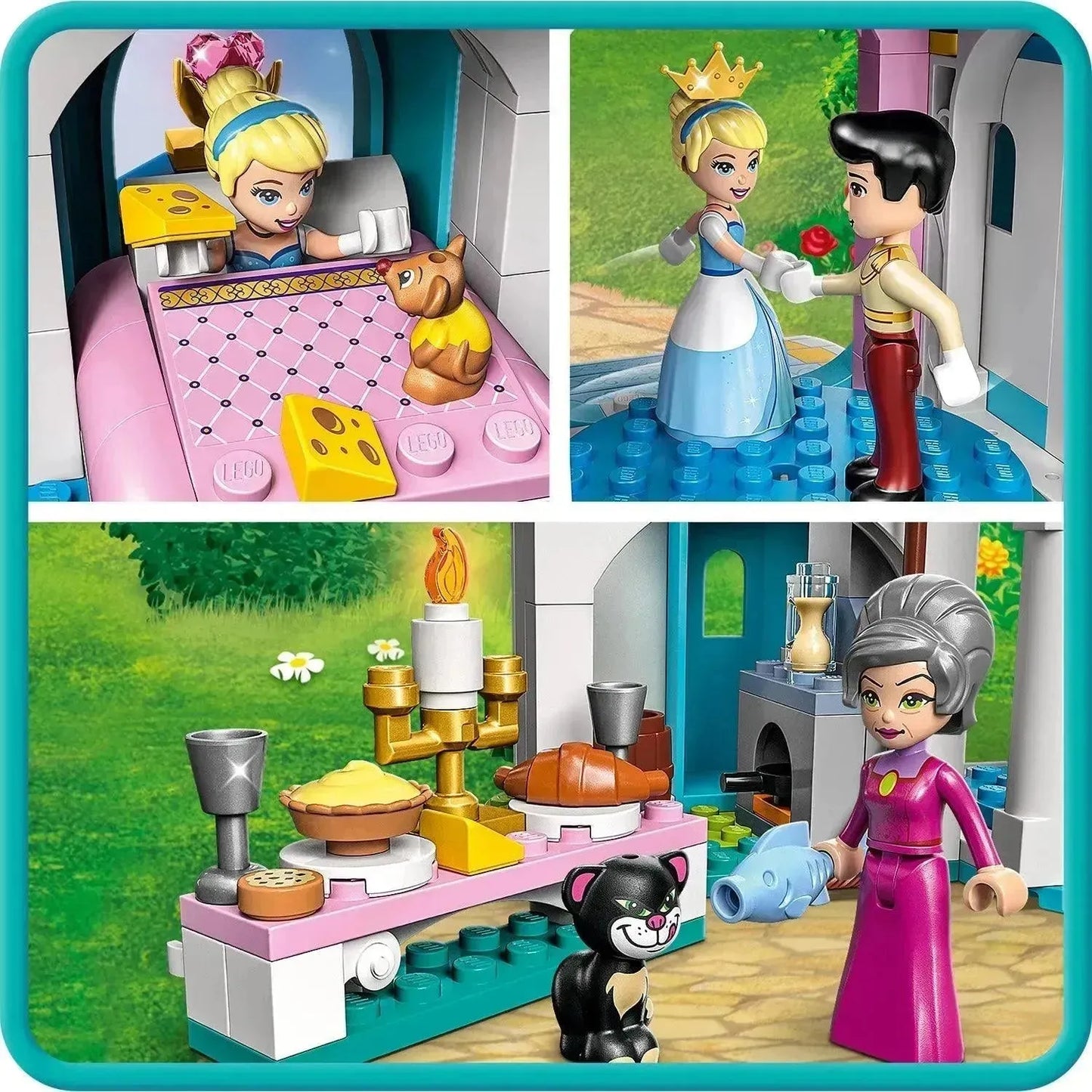 LEGO Het Disney kasteel van Assepoester en de knappe prins 43206 Disney