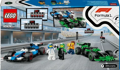 LEGO F1 Startlinie mit VCARB- und Sauber-Formel-1-Autos 60474 City