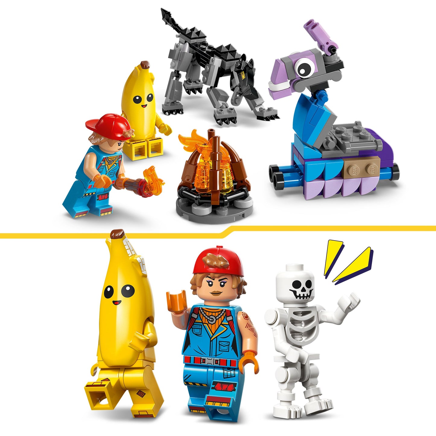 LEGO Peely en Sparkplugs kamp 77075 Fortnite