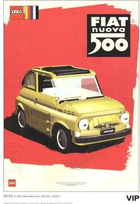 LEGO Fiat Art Print 7 - Nuova Rosso 5006310 Gear LEGO Gear @ 2TTOYS | Official LEGO shop😊🥰 LEGO €. 0.00